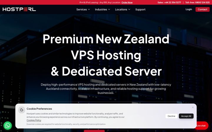 Screenshot of hostperl.com