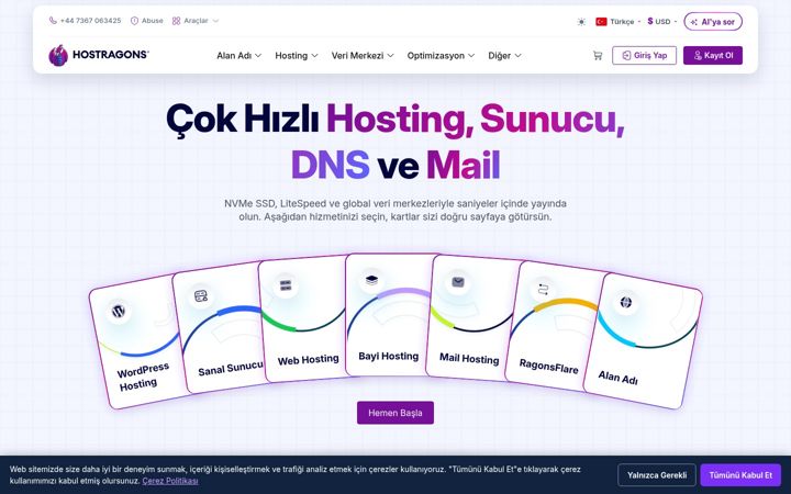 Screenshot of hostragons.net