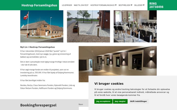 Screenshot of hostrupforsamlingshus.dk