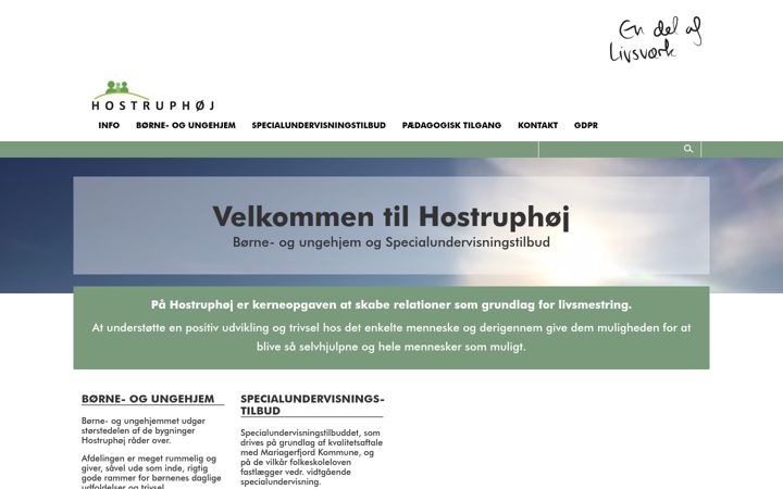 Screenshot of hostruphoej.dk