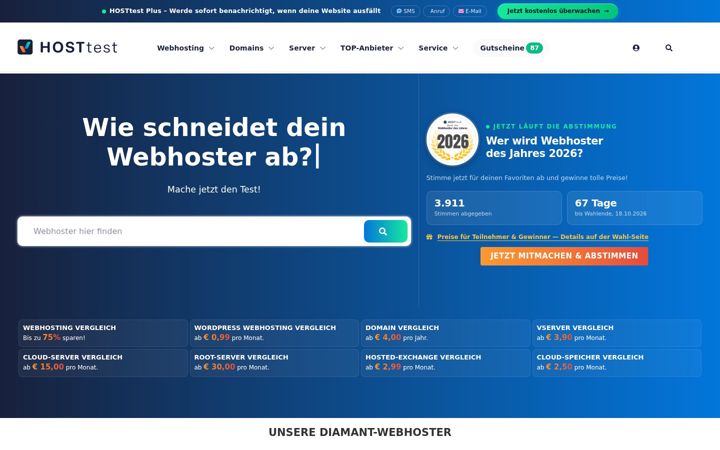 Screenshot of hosttest.at