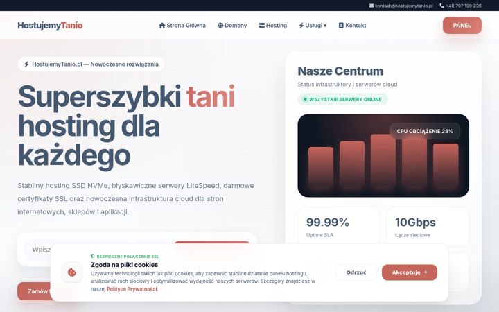 Screenshot of hostujemytanio.pl