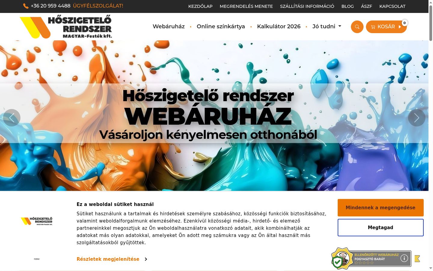 Captura de ecrã do banner de consentimento apresentado antes de qualquer interação