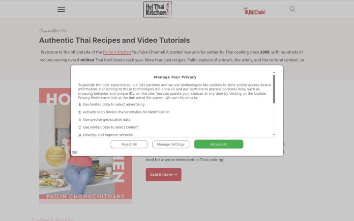 Screenshot of hot-thai-kitchen.com