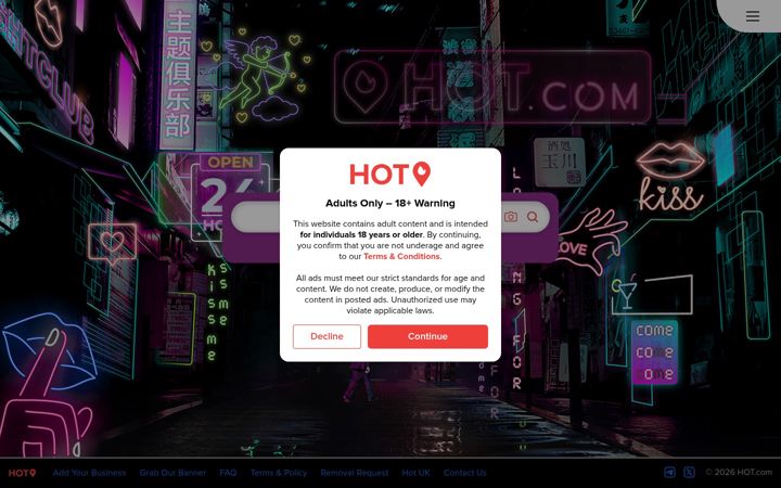 Captura de pantalla de hot.com