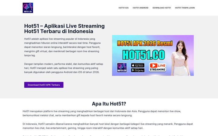 Screenshot of hot51.co
