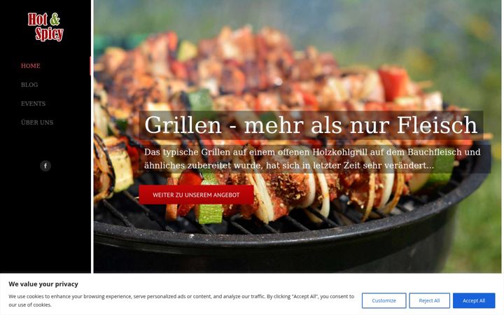 Screenshot of hotandspicybbq.de