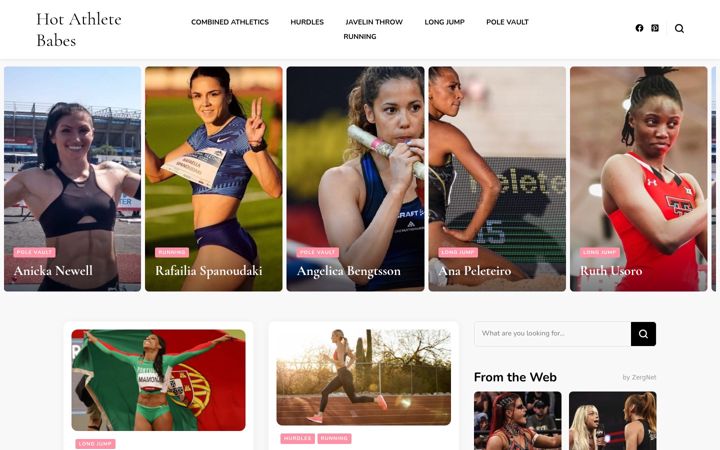 Screenshot of hotathletebabes.com
