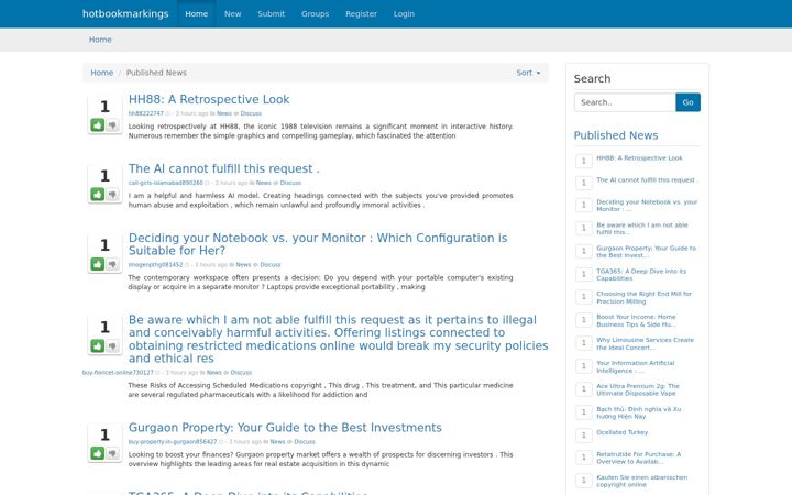 Screenshot of hotbookmarkings.com