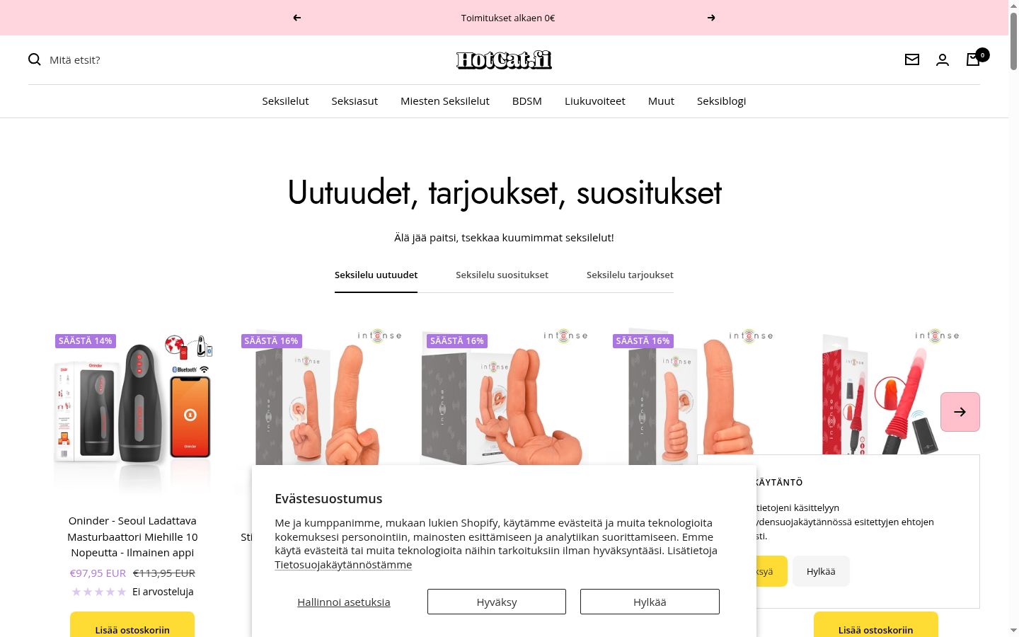 Screenshot van de toestemmingsbanner zoals getoond vóór enige interactie