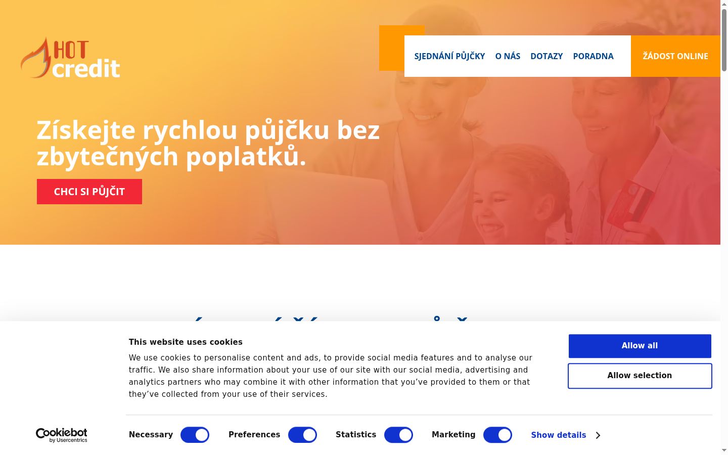 Sutikimo reklamjuostės, rodytos prieš bet kokią sąveiką, ekrano kopija