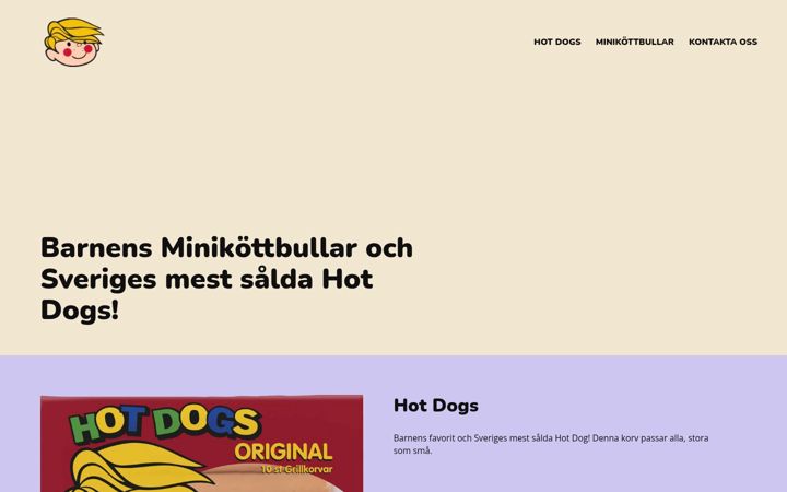 Screenshot of hotdogs.se