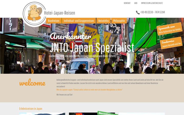 Screenshot of hotei-japan-reisen.de