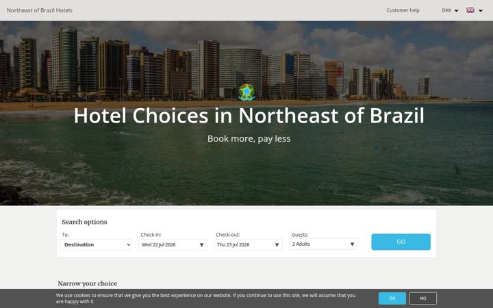 Screenshot of hoteis-noreste-de-brasil.com