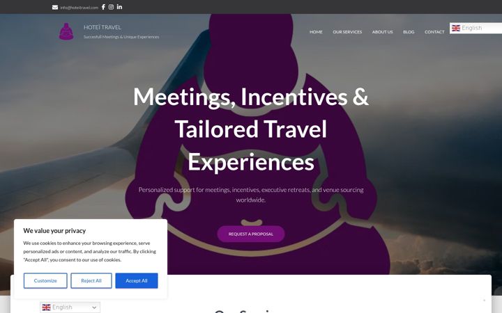 Screenshot of hoteitravel.com