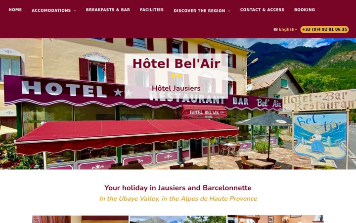 Screenshot of hotel-a-barcelonnette.com