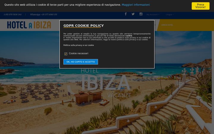 Screenshot of hotel-a-ibiza.com