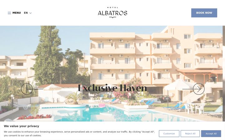 Screenshot of hotel-albatros-chania.gr