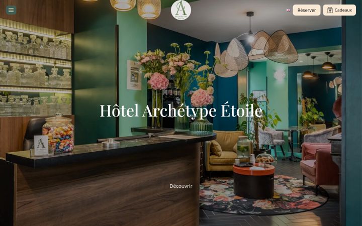 Screenshot of hotel-archetype-etoile.fr