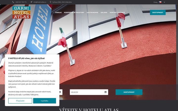 Screenshot of hotel-atlas.cz