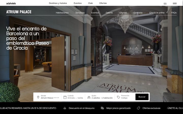 Snímek obrazovky hotel-atriumpalace.com