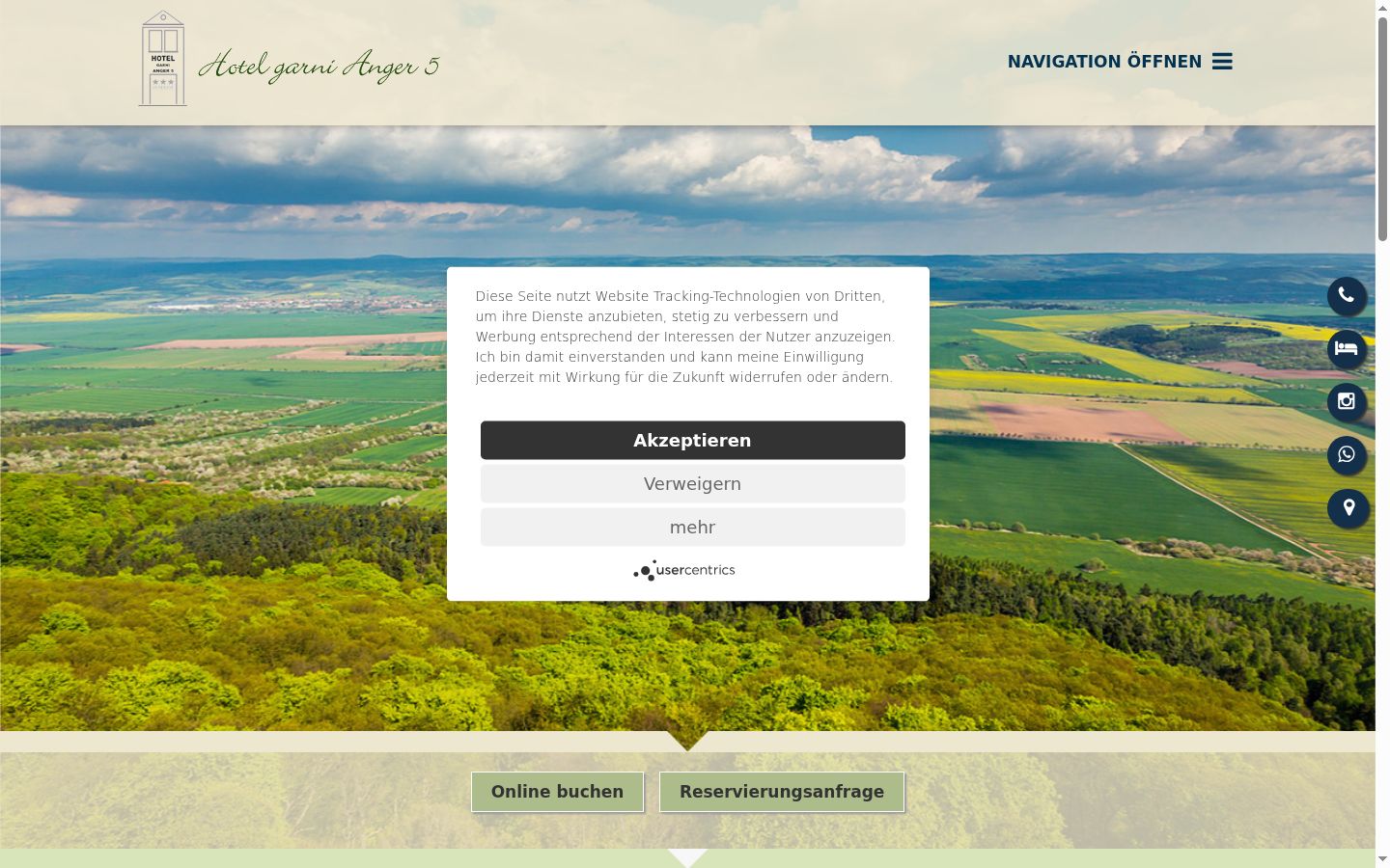 Screenshot tal-banner tal-kunsens muri qabel kwalunkwe interazzjoni