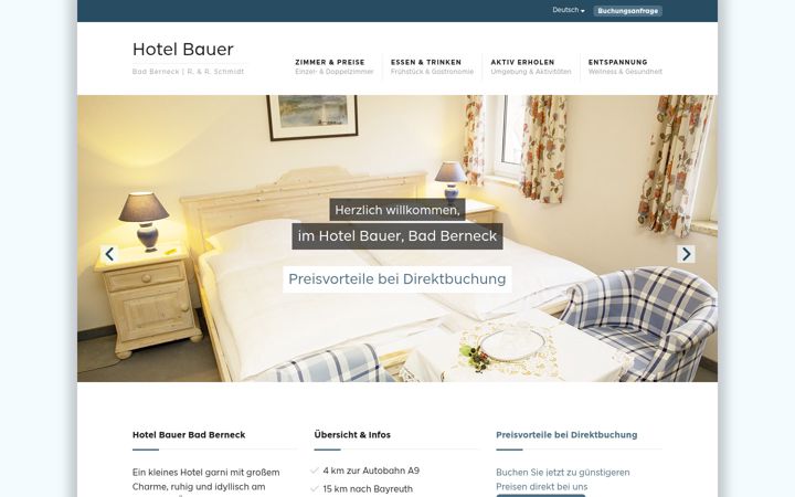 Screenshot of hotel-bauer-berneck.de