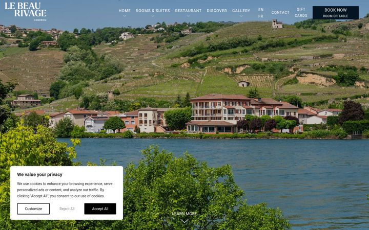 Screenshot of hotel-beaurivage.com