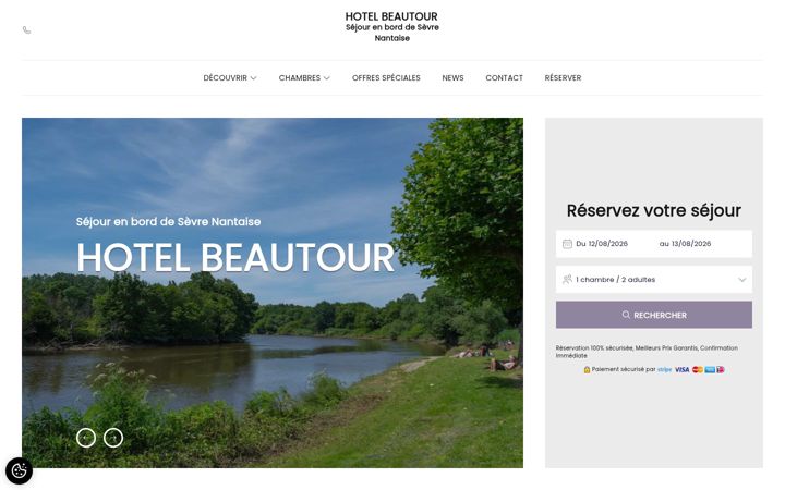 Screenshot of hotel-beautour.com