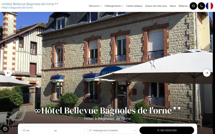 Screenshot of hotel-bellevue-bagnoles.com