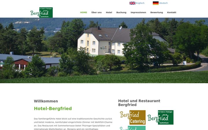 Screenshot of hotel-bergfried-saalfeld.de