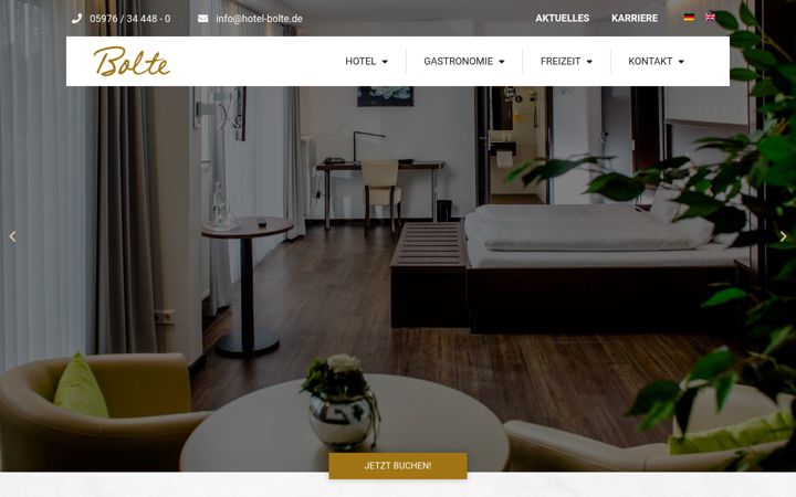 Screenshot of hotel-bolte.de