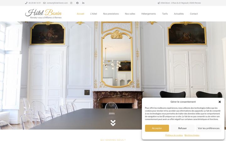 Screenshot of hotel-bonin.com