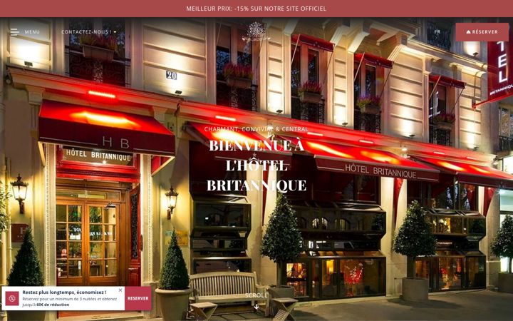 Screenshot of hotel-britannique.fr