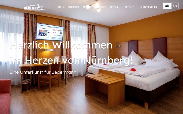 Screenshot of hotel-burgschmiet.de