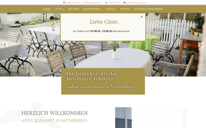 Screenshot of hotel-burgwirt.de