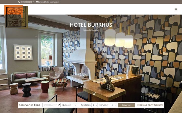 Screenshot of hotel-burrhus.com