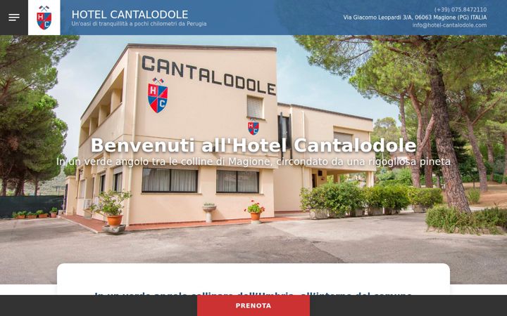 Screenshot of hotel-cantalodole.com