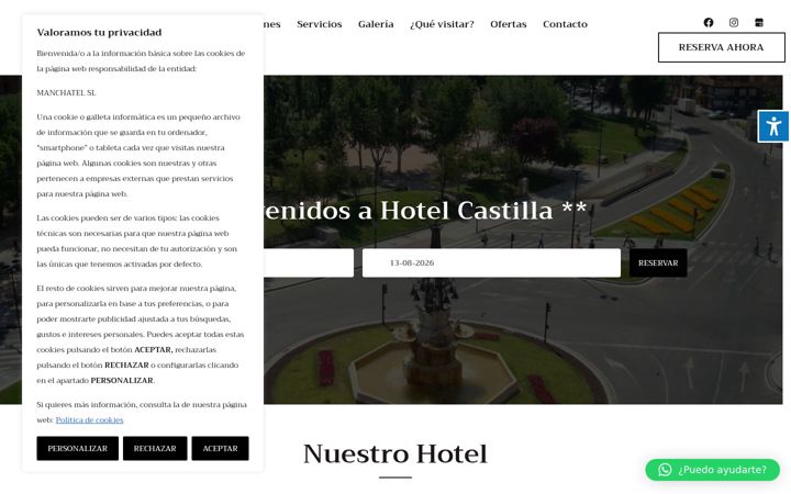 Screenshot of hotel-castilla.es