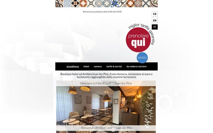 Screenshot of hotel-cecil.it