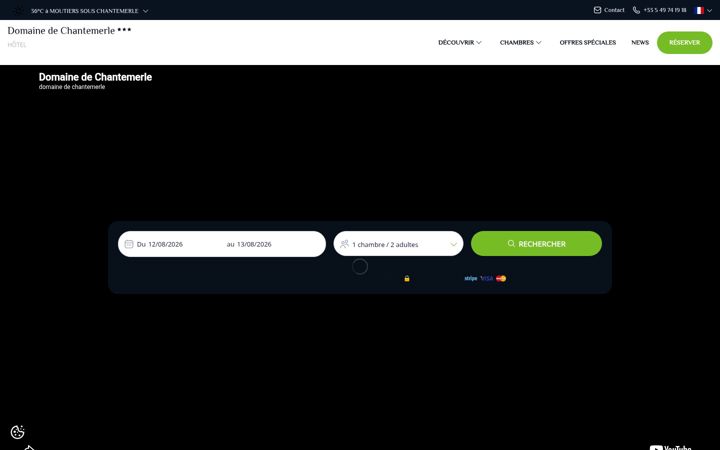 Screenshot of hotel-chantemerle.com