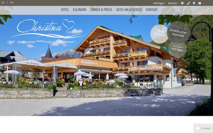 Screenshot of hotel-christina.at