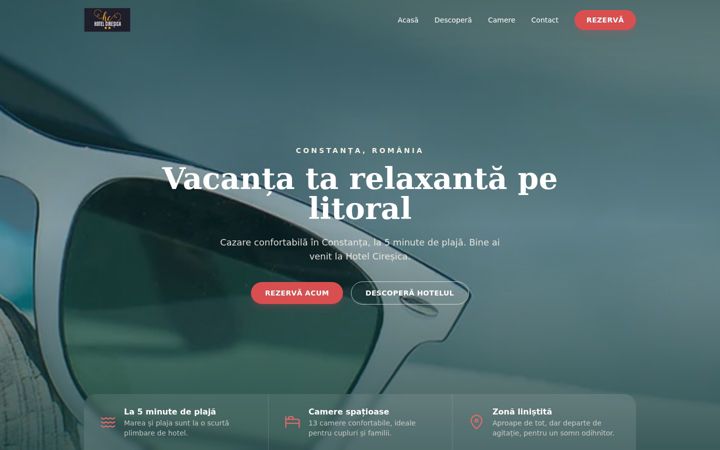 Screenshot of hotel-ciresica.ro