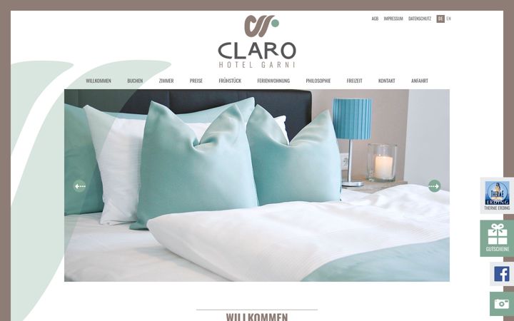 Screenshot of hotel-claro.de