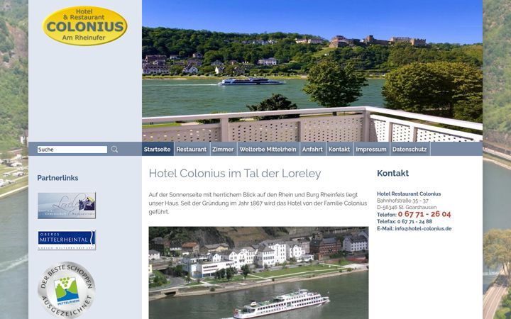 Screenshot of hotel-colonius.de