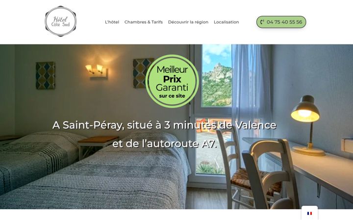 Screenshot of hotel-cote-sud.fr