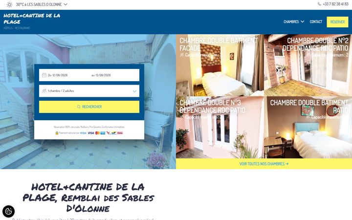 Screenshot of hotel-de-la-plage-sables-d-olonne.com