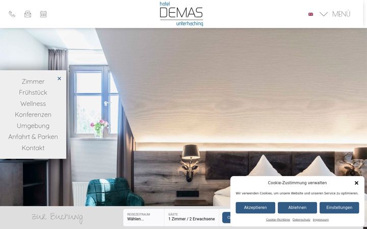 Screenshot of hotel-demas.de