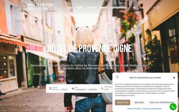 Screenshot of hotel-digne.com