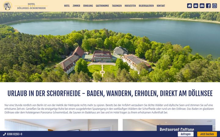 Screenshot of hotel-doellnsee.de